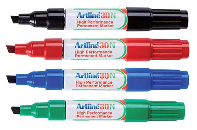 Een Viltstift Artline 30 schuin 2-5mm blauw koop je bij EconOffice