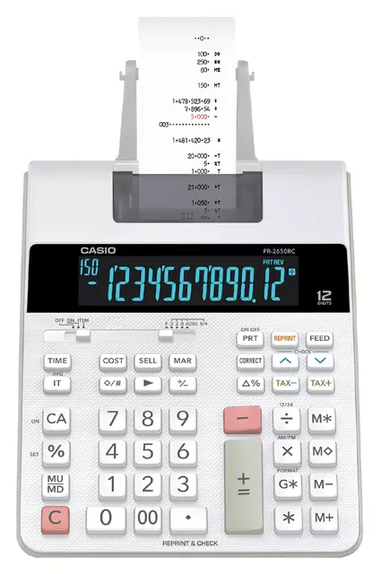 Een Rekenmachine Casio FR-2650RC koop je bij Totaal Kantoor Goeree