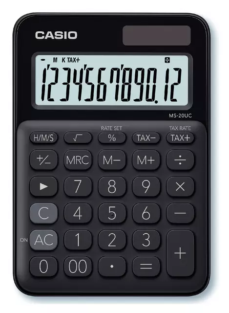 Een Rekenmachine Casio MS-20UC zwart koop je bij EconOffice