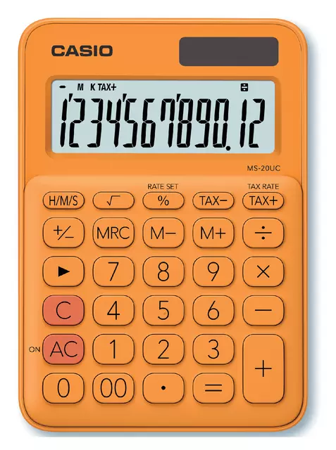Een Rekenmachine Casio MS-20UC oranje koop je bij L&N Partners voor Partners B.V.