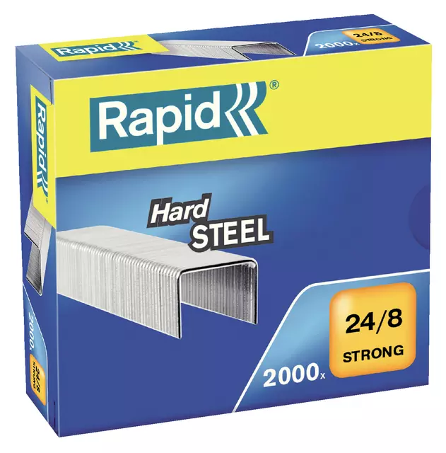 Een Nieten Rapid 24/8 staal strong 2000 stuks koop je bij Van Leeuwen Boeken- en kantoorartikelen