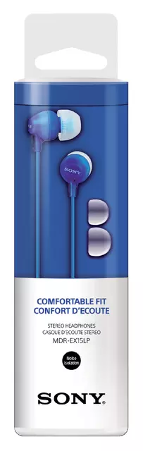 Een Oortelefoon Sony EX15LP basic blauw koop je bij L&N Partners voor Partners B.V.