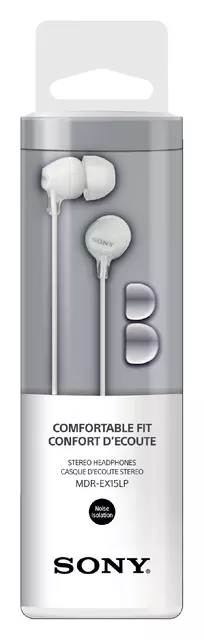 Een Oortelefoon Sony EX15LP basic wit koop je bij KantoorProfi België BV