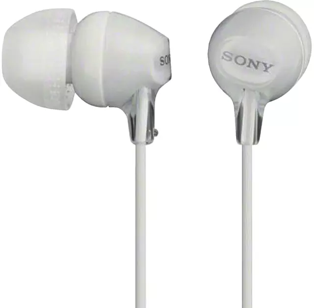 Een Oortelefoon Sony EX15LP basic wit koop je bij EconOffice
