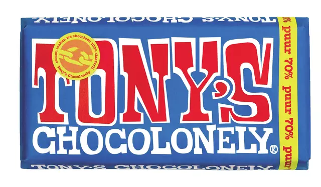 Een Chocolade Tony's Chocolonely puur reep 180gr koop je bij KantoorProfi België BV