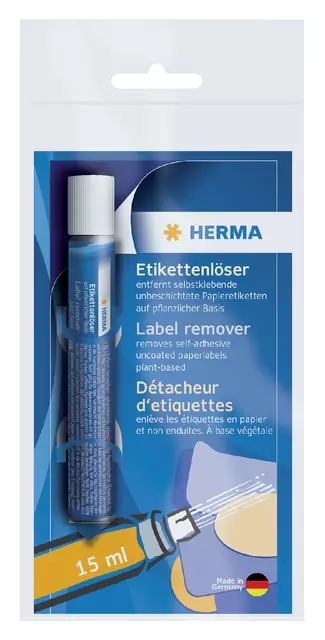 Een Etikettenverwijderaar HERMA 1265 15ml koop je bij Van Hoye Kantoor BV