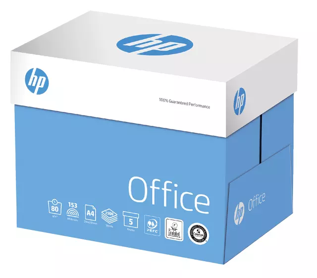 Een Kopieerpapier HP Office A4 80gr wit 500vel koop je bij Van Leeuwen Boeken- en kantoorartikelen