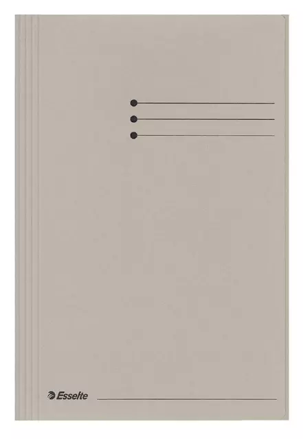 Een Dossiermap Esselte folio 3 kleppen manilla 275gr grijs koop je bij Goedkope Kantoorbenodigdheden
