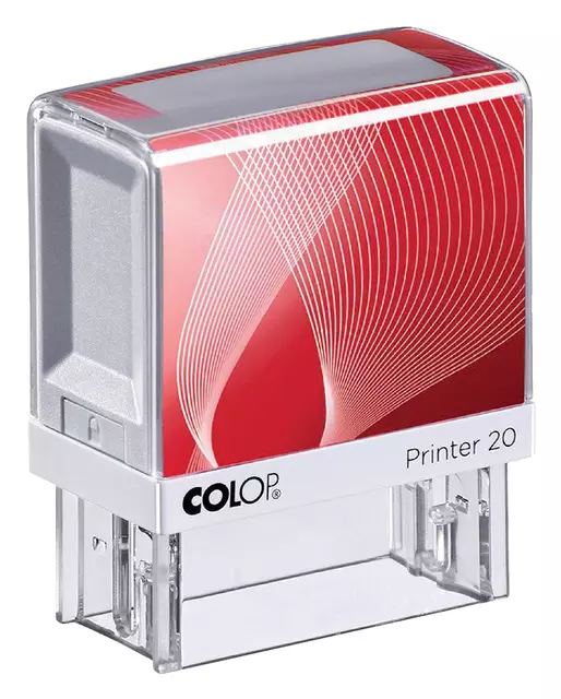 Een Tekststempel Colop Printer 20 personaliseerbaar 4regels 38x14mm koop je bij MV Kantoortechniek B.V.