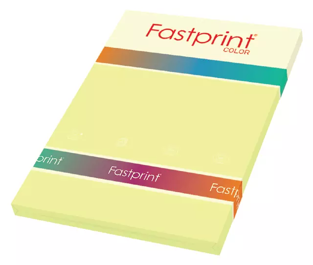 Een Kopieerpapier Fastprint A4 120gr kanariegeel 100vel koop je bij EconOffice