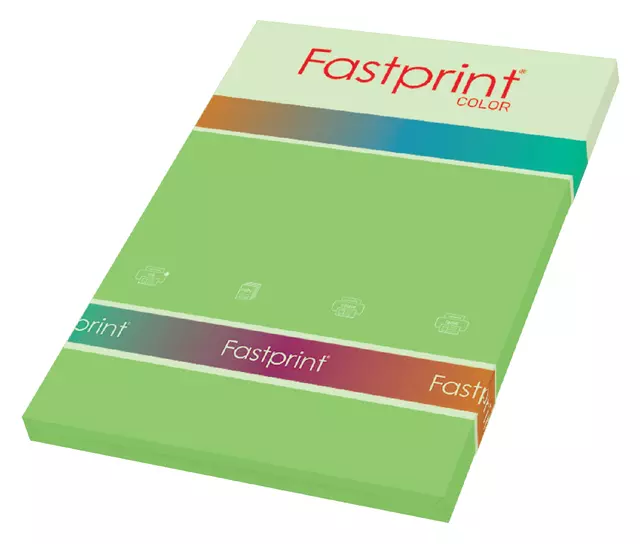 Een Kopieerpapier Fastprint A4 160gr helgroen 50vel koop je bij Alles voor uw kantoor