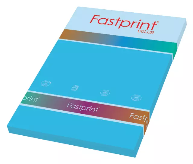 Een Kopieerpapier Fastprint A4 160gr azuurblauw 50vel koop je bij Klik Office BV