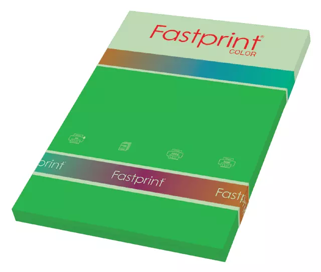 Een Kopieerpapier Fastprint A4 160gr grasgroen 50vel koop je bij Alles voor uw kantoor