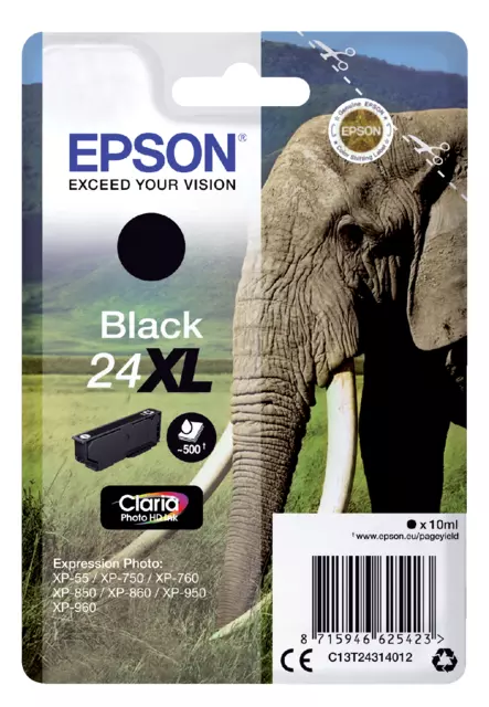 Een Cartouche d'encre Epson 24XL T2431 noir koop je bij QuickOffice BV