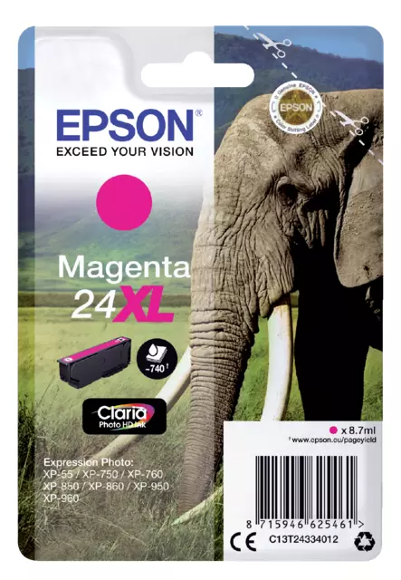 Een Inktcartridge Epson 24XL T2433 rood koop je bij QuickOffice BV