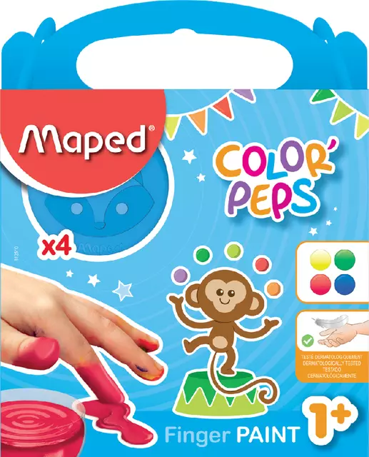 Een Vingerverf Maped Color'Peps My First set á 4 kleuren koop je bij Totaal Kantoor Goeree