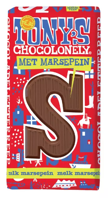 Een CHOCOLADELETTER TONY CHOCOLONELY MELK MARSEPEIN S koop je bij Kantoorvakhandel van der Heijde