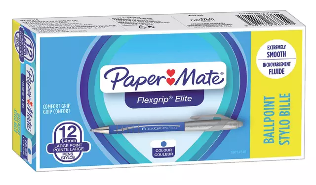 Een Balpen Paper Mate Flexgrip Elite breed blauw koop je bij EconOffice
