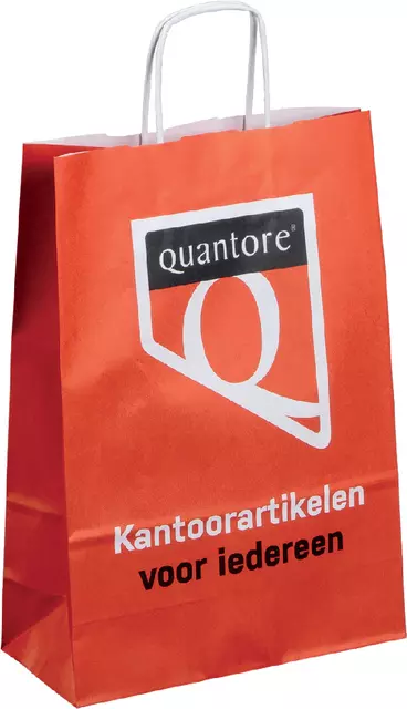 Een Draagtas Quantore papier 230x330mm 200stuks koop je bij Van Leeuwen Boeken- en kantoorartikelen
