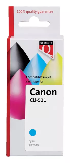 Een Inktcartridge Quantore alternatief tbv Canon CLI-521 blauw+chip koop je bij Alles voor uw kantoor