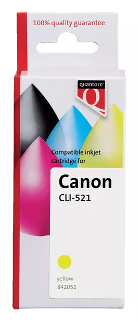 Een Inktcartridge Quantore alternatief tbv Canon CLI-521 geel+chip koop je bij Klik Office BV