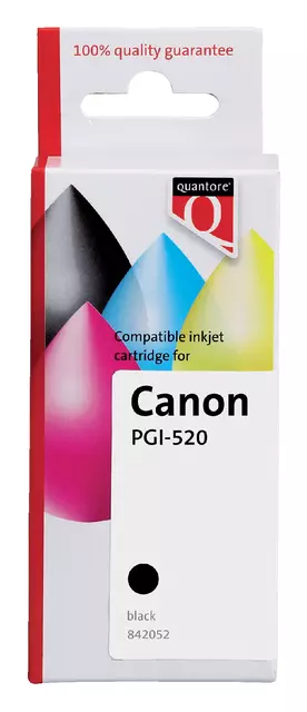 Een Inktcartridge Quantore alternatief tbv Canon PGI-520 zwart + chip koop je bij EconOffice