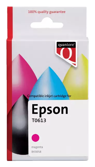 Een Inktcartridge Quantore alternatief tbv Epson T061340 rood koop je bij Klik Office BV