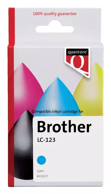 Een Inktcartridge Quantore alternatief tbv Brother LC-123 blauw koop je bij EconOffice
