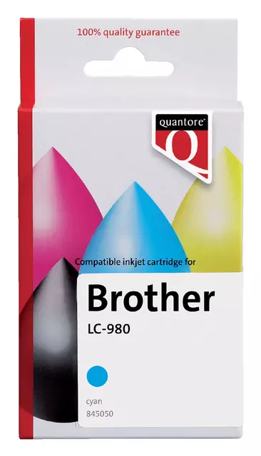 Een Inktcartridge Quantore alternatief tbv Brother LC-980 blauw koop je bij Klik Office BV