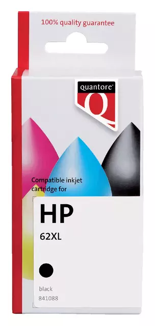 Een Inktcartridge Quantore alternatief tbv HP C2P05AE 62XL zwart koop je bij Van Hoye Kantoor BV
