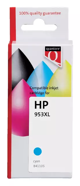 Een Inktcartridge Quantore alternatief tbv HP F6U16AE 953XL blauw koop je bij Van Hoye Kantoor BV