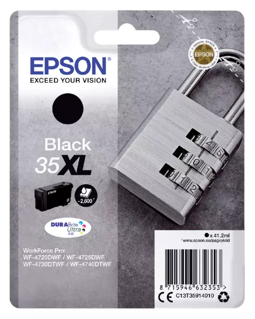 Een Inktcartridge Epson 35XL T3591 zwart koop je bij Van Hoye Kantoor BV