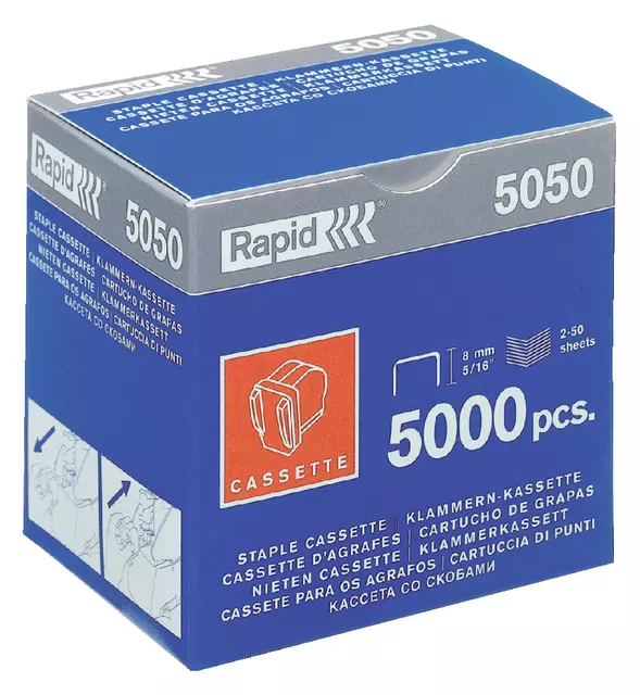 Een Nietcassette Rapid 5050 5000 stuks koop je bij KantoorProfi België BV