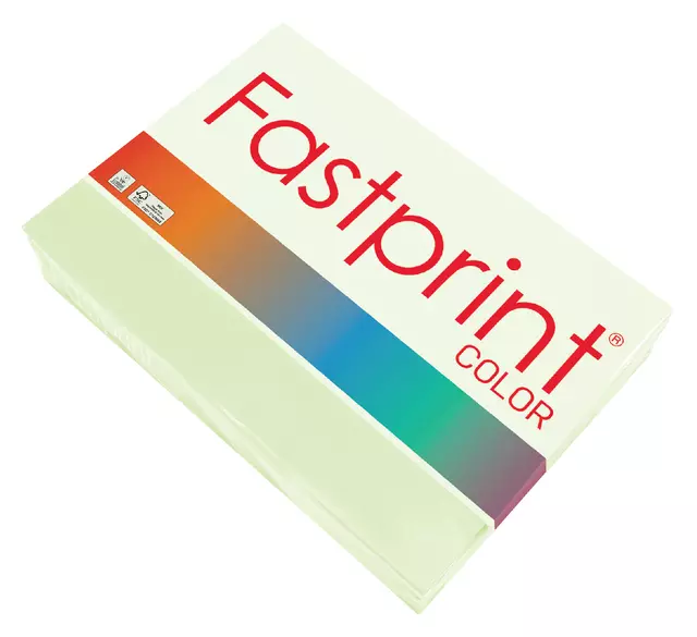 Een Kopieerpapier Fastprint A4 80gr lichtgroen 500vel koop je bij Van Leeuwen Boeken- en kantoorartikelen