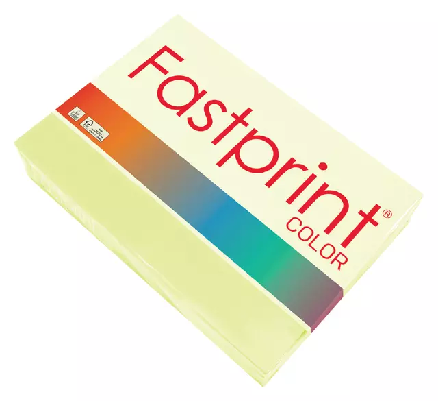 Kopieerpapier Fastprint A4 80gr citroengeel 500vel