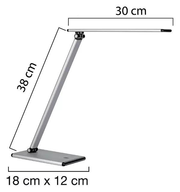Een Bureaulamp Unilux Terra led aluminium grijs koop je bij Goedkope Kantoorbenodigdheden