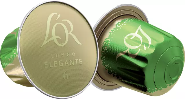 Een Koffiecups L'Or espresso Lungo Elegante 20 stuks koop je bij MV Kantoortechniek B.V.