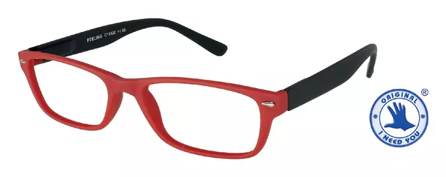 Een Leesbril I Need You +1.00 dpt Feeling rood-zwart koop je bij EconOffice