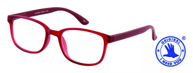 Een Leesbril I Need You +1.50 dtp Rainbow donkerrood koop je bij KantoorProfi België BV