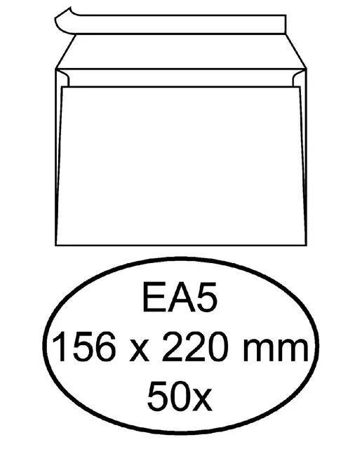 Een Envelop Hermes bank EA5 156x220mm zelfklevend wit pak à 50 stuks koop je bij EconOffice