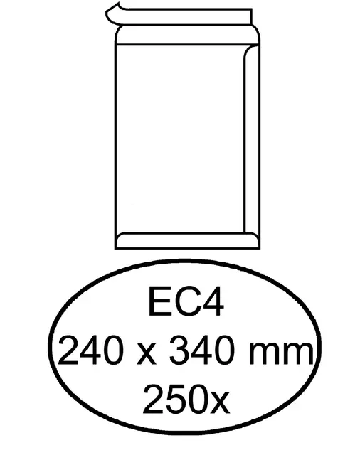Een Envelop Quantore akte EC4 240x340mm zelfklevend wit 250stuks koop je bij Goedkope Kantoorbenodigdheden