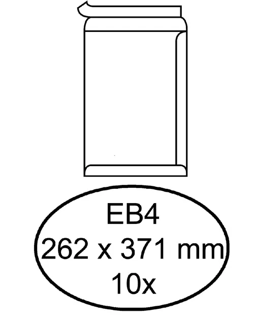 Een Envelop Hermes akte EB4 262x371mm zelfklevend wit pak à 10 stuks koop je bij Goedkope Kantoorbenodigdheden