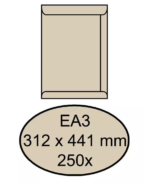 Een Envelop Quantore akte EA3 312x441mm cremekraft 250stuks koop je bij Goedkope Kantoorbenodigdheden
