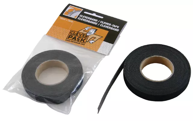 Een Klittenband CleverPack kabelbinder 2-in-1 zwart koop je bij EconOffice