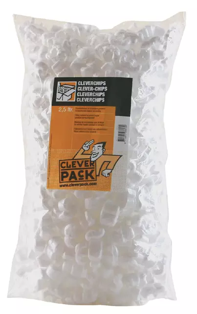 Een Opvulchips CleverPack wit zak à 2.5 liter koop je bij Van Leeuwen Boeken- en kantoorartikelen