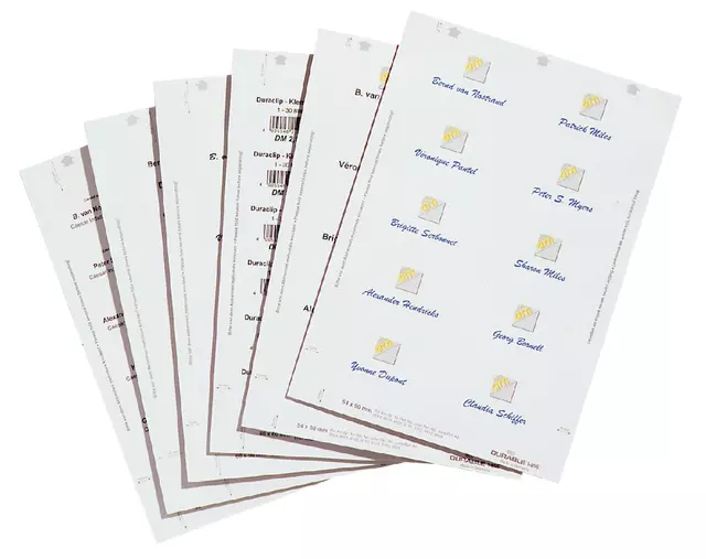 Een Badgekaart Durable 1453 bedrukbaar 40x75mm 240stuks koop je bij EconOffice