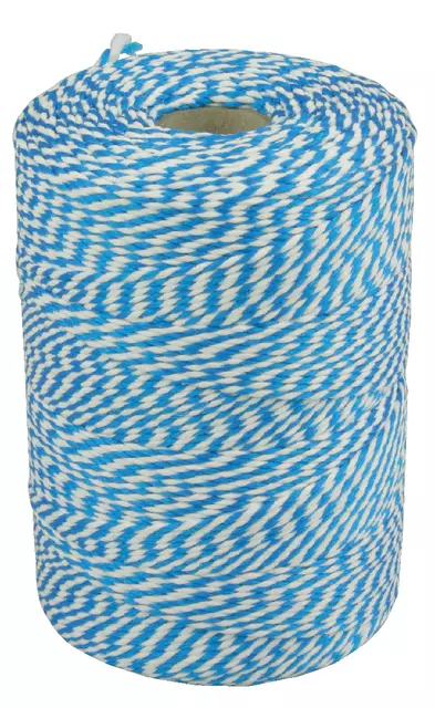 Een Touw Muller katoen 50 gram 45 meter blauw/wit koop je bij L&N Partners voor Partners B.V.