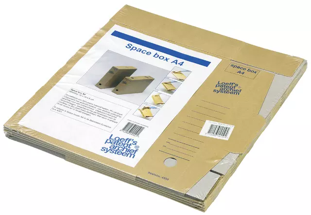 Een Archiefdoos Loeff's Space Box 4550 A4 320x240x60mm koop je bij Van Leeuwen Boeken- en kantoorartikelen