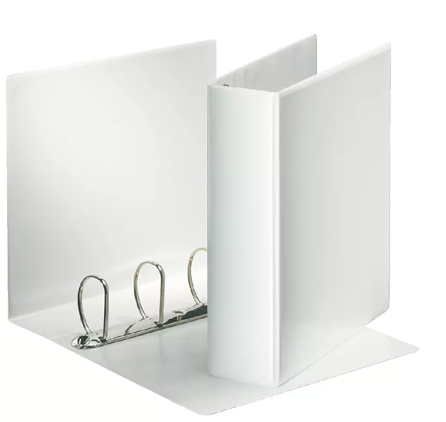 Een Presentatieringband Esselte A4 Maxi 4-rings D-mech 50mm wit koop je bij Van Leeuwen Boeken- en kantoorartikelen