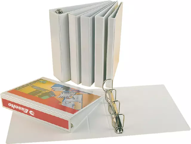 Een Presentatieringband Esselte Deluxe A4 4-rings D-mech 16mm wit koop je bij EconOffice